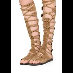 Free People Sunseeker Tall Gladiator Sandals 38